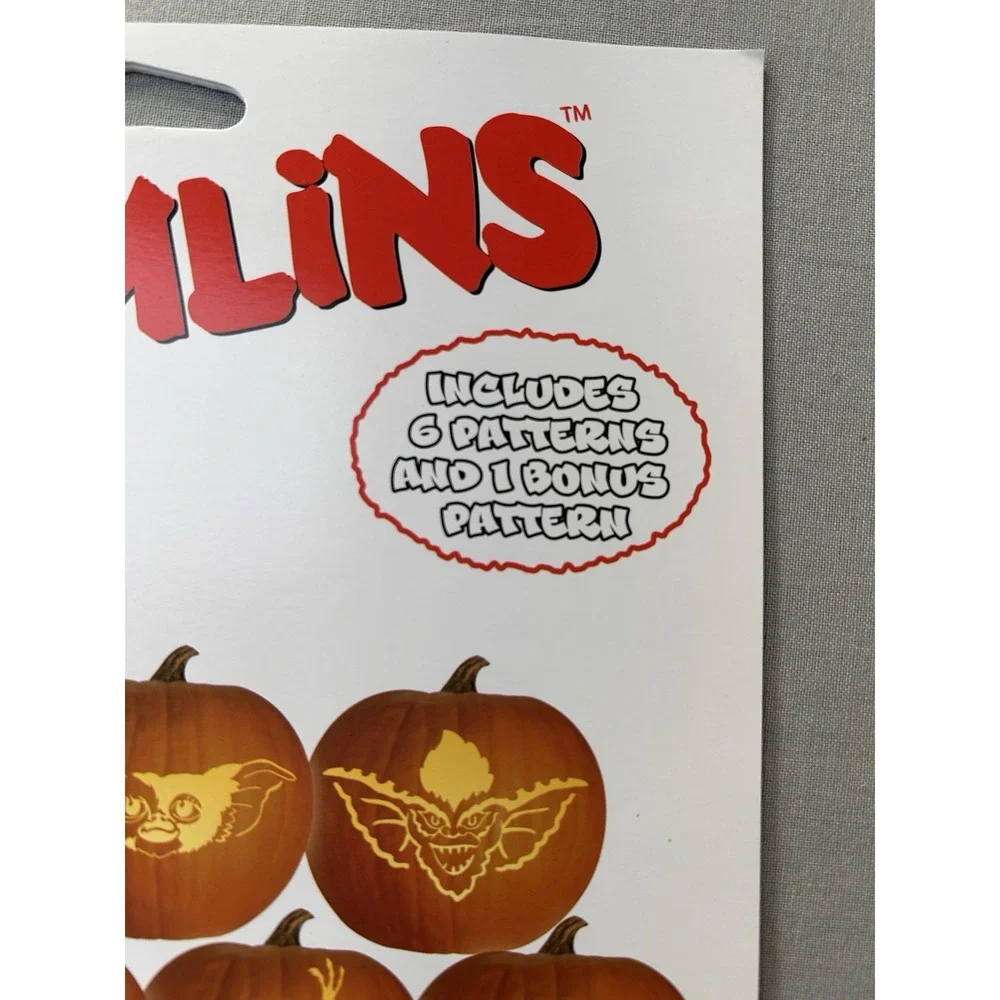 Spirit Halloween Gremlins Pumpkin Stencil Book 7 Stencils Included yr 2022 New
